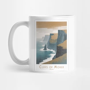 Misty Cliffs of Moher Ireland Vintage Art Print Mug